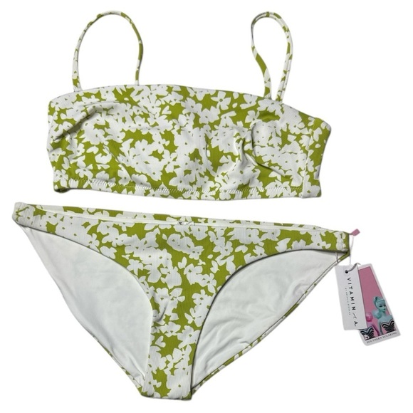 Vitamin A Rialto EcoRib Mila Luciana Bikini Set Large NWT - Picture 13 of 15